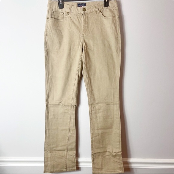 CHAPS Tan Straight Jeans Size 8 - Picture 1 of 7